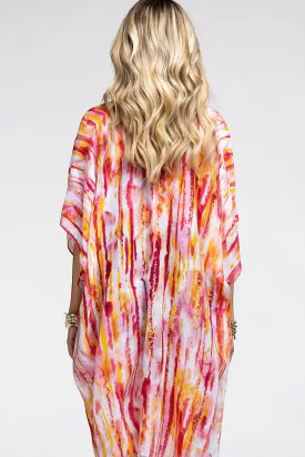 Abstract Foil Print Kimono