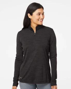 Adidas A476 Women's Lightweight Mélange Quarter-Zip Pullover