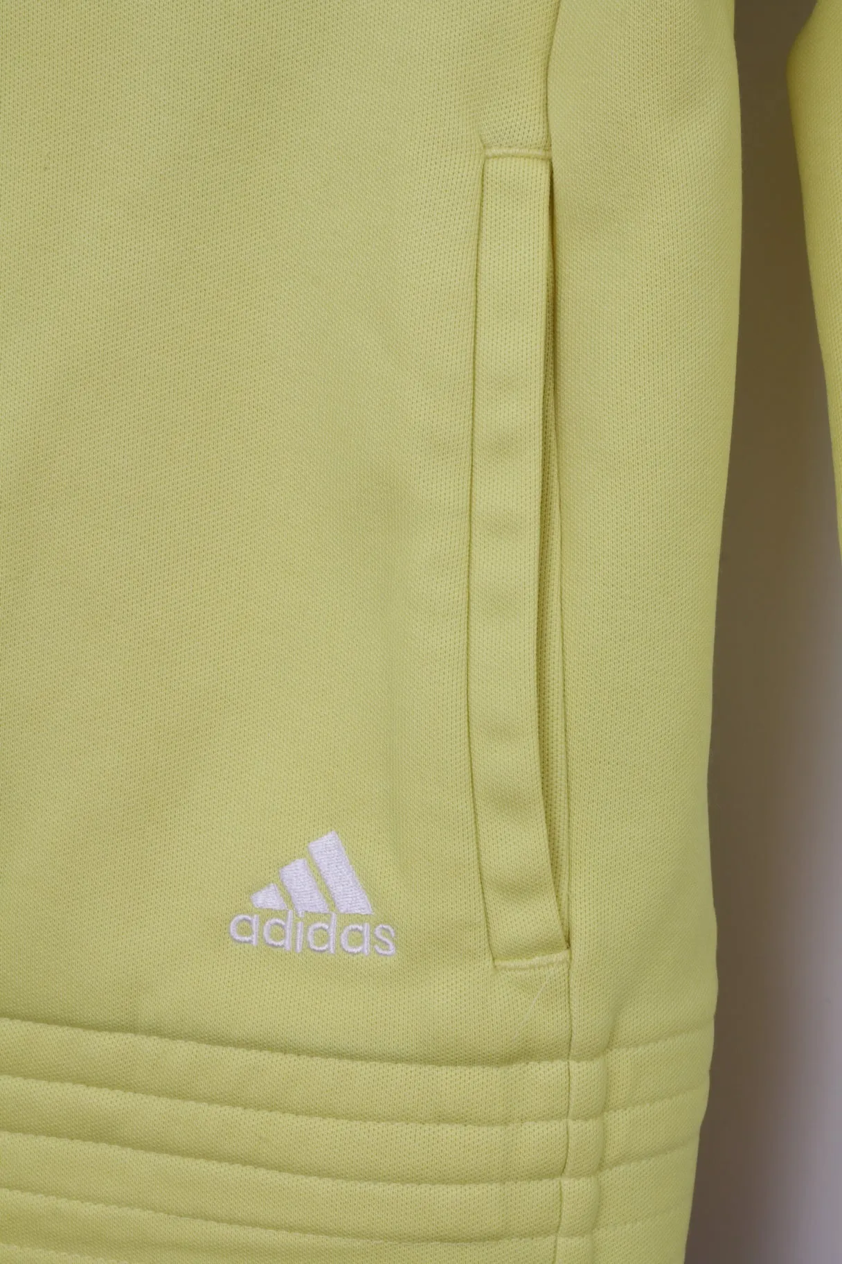 Adidas Girls 14 Age 164 Sweatshirt Yellow Zip Up 3 Stripe Track Top Unisex