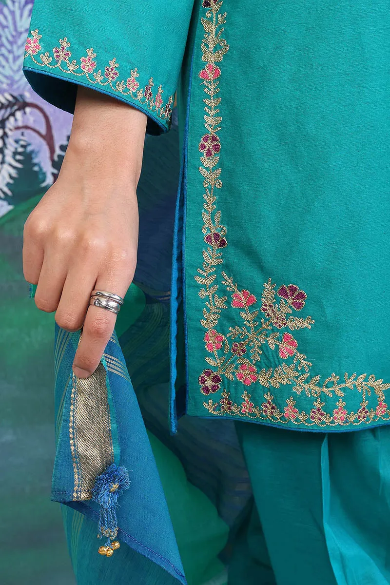 Aik Rang Embroidered Suit