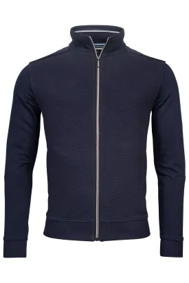 Baileys Interlock Navy Full Zip Cardigan Navy