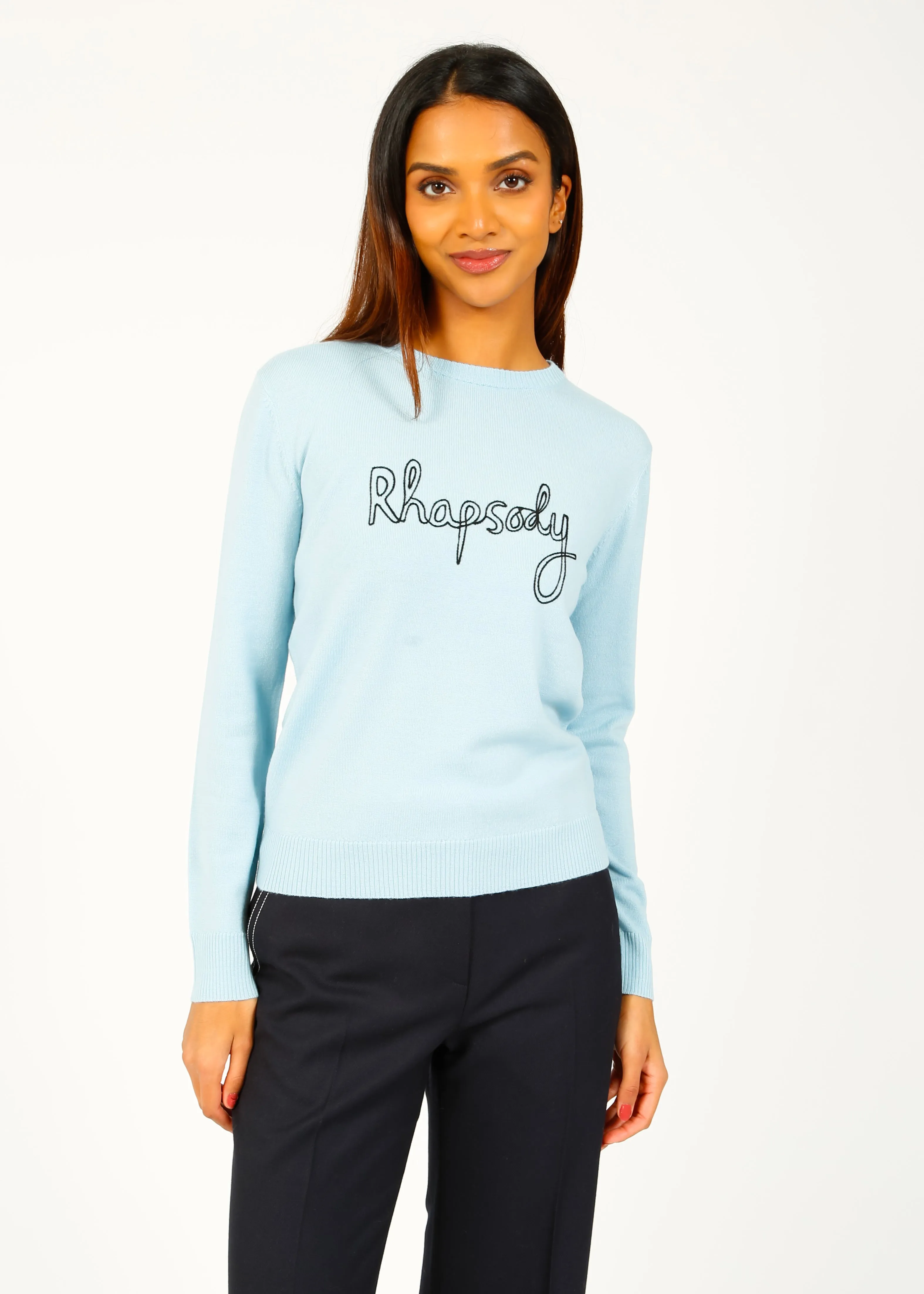 BF Rhapsody Chainstitch Jumper in Fifth Element Blue