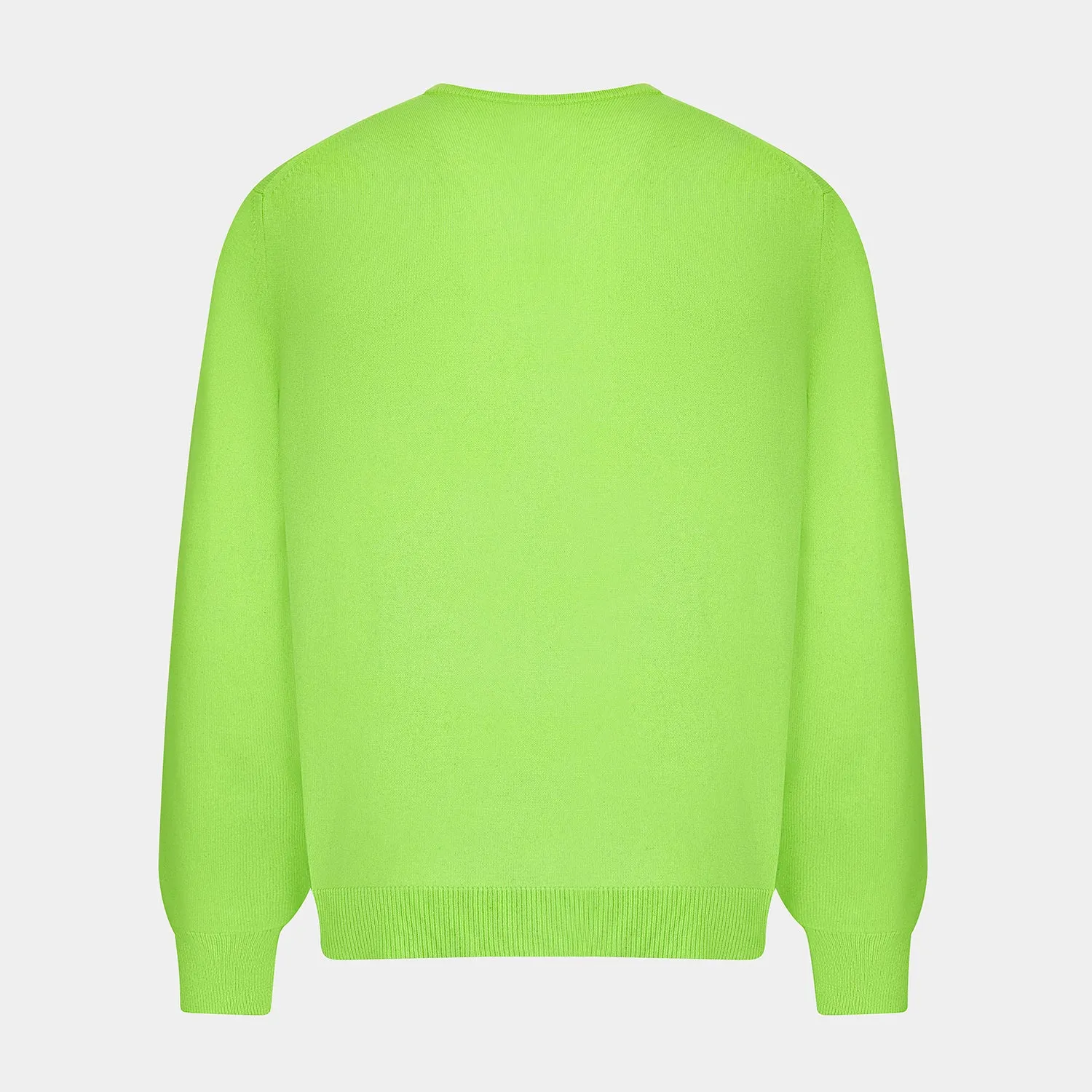 Bright Green Cashmere V-Neck Jumper