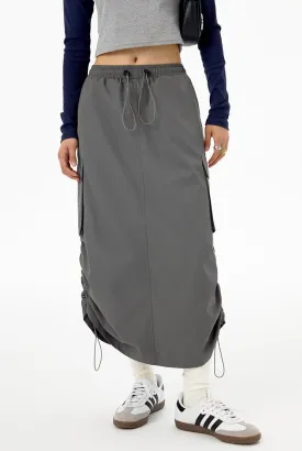 Cargo Parachute Midi Skirt