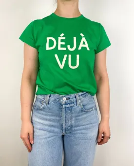 Classic Tee in Grass/Cream Deja Vu