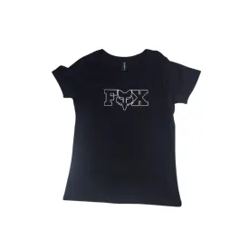 Fox Foil Crew Tee (Black)- Womens