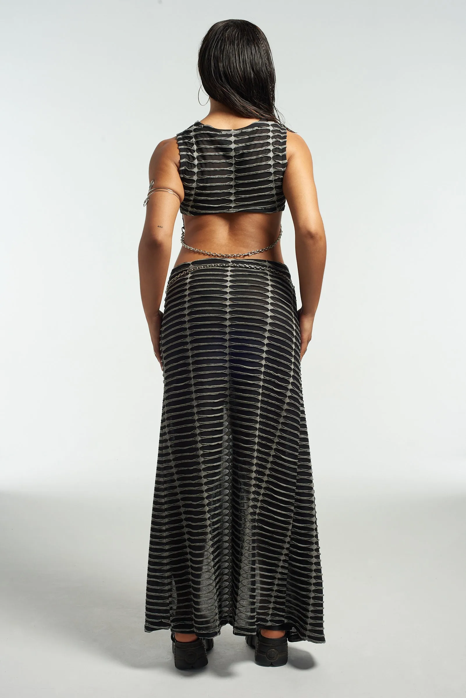 Fracture Maxi Skirt