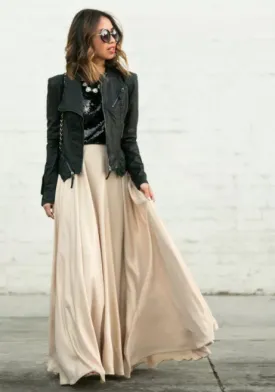 GOLD MAXI SKIRT