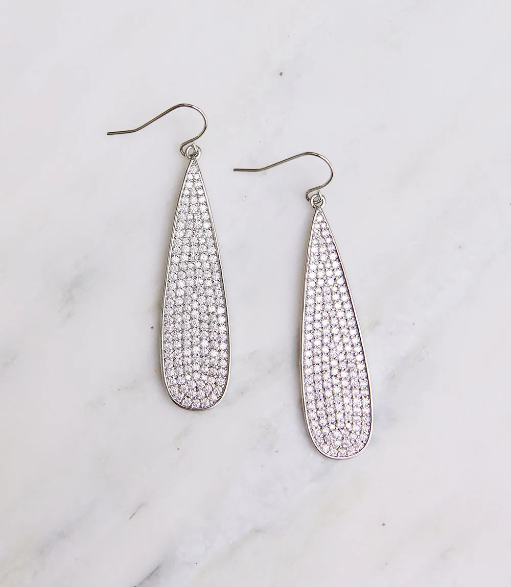 Pavé Teardrop Earrings