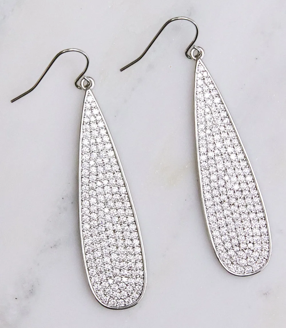 Pavé Teardrop Earrings