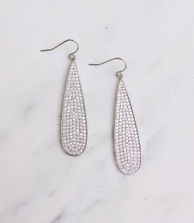 Pavé Teardrop Earrings