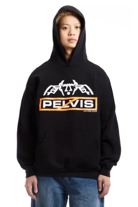 PELVIS - SOUND HAZARD HOODED SWEAT BLACK