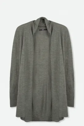 SASHA CAR LENGTH CARDIGAN IN ITALIAN SUPER FINE MERINO