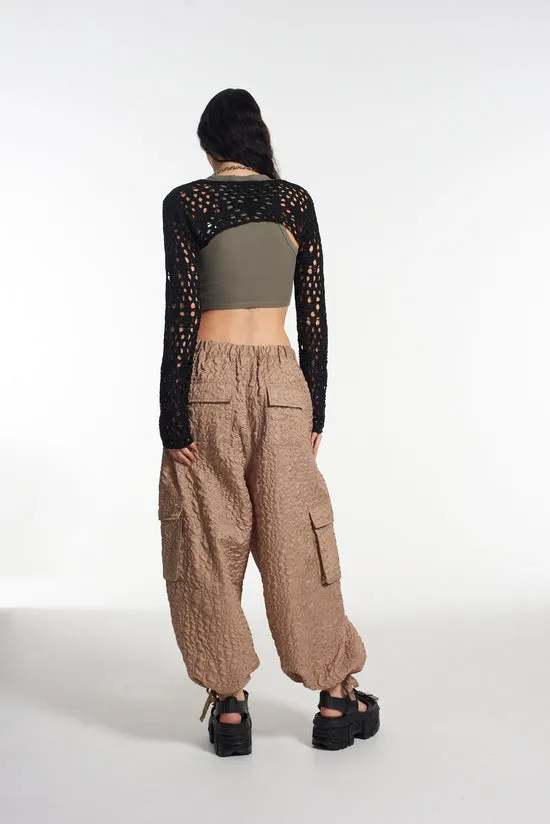 Scorpion Cut Out Shrug Knit Top