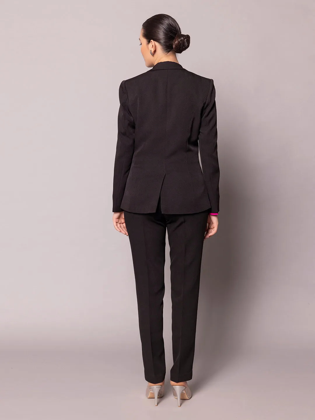 Stretch Pant Suit - Black