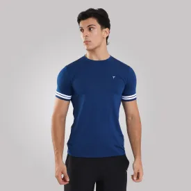 TF-Two Stripes Premium Imperial Blue Tee