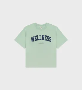 Wellness Ivy Cropped T-Shirt - Thyme/Navy