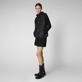 Woman's quilted gilet Charlotte in black